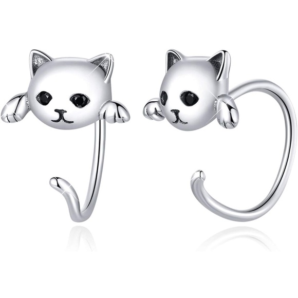 Jewelry - Silver Cat Wrap Earrings
